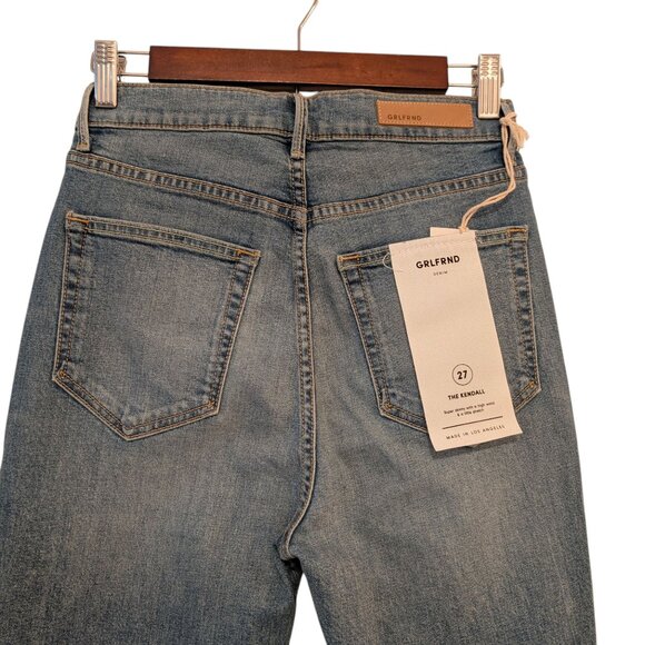 Grlfrnd Womens NWT Size 27 Kendall High Rise Distressed Medium Wash Denim Jeans - Picture 4 of 12